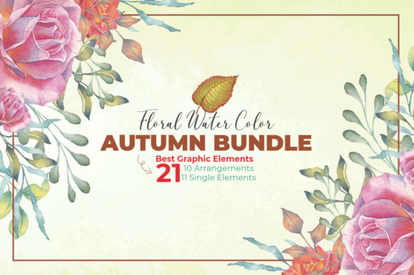 Autumn Watercolor Bundle Floral Clipart: Editorial Illustrations