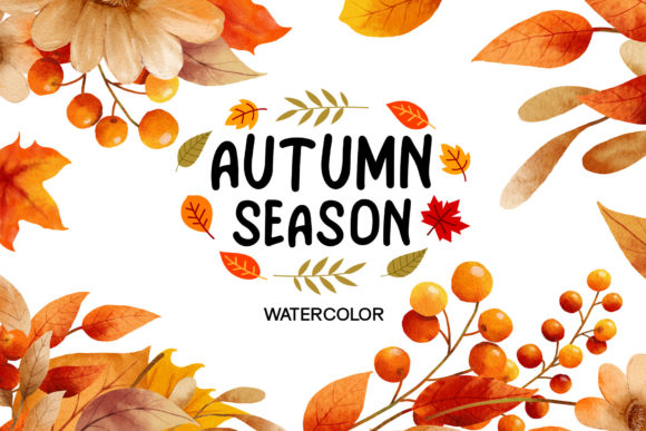 Autumn Watercolor Illustrations for Branding