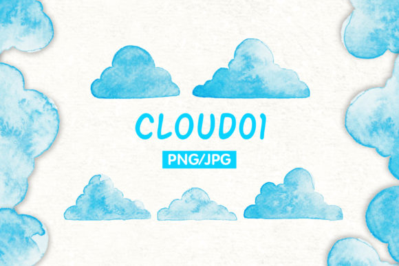 Blue Clouds Watercolor- 01: A Designer's Review