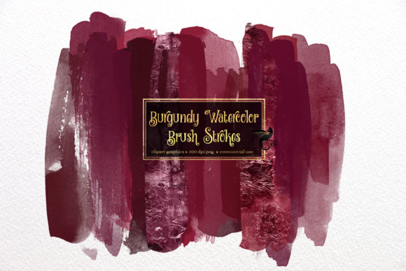 Burgundy Watercolor Brush Strokes: A Designer's Review