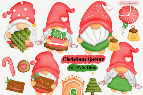 Christmas Gnome Clipart Watercolor: A Designer's Review of Illustrations