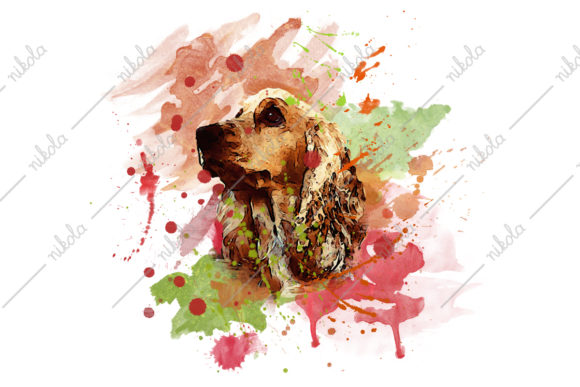 Cocker Spaniel Watercolor: Soft Illustrations for Brands