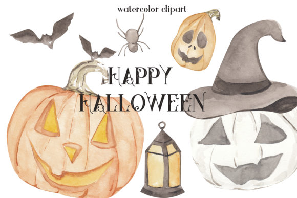Happy Halloween Clipart: Watercolor Illustrations Review