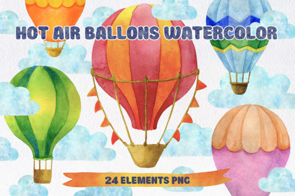 Hot Air Balloon Watercolor Clipart & Illustrations Review