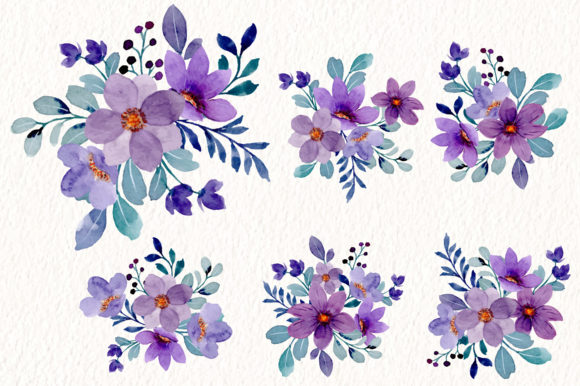 Review: Digital Clipart Watercolor Flower Part49 for Embroidery