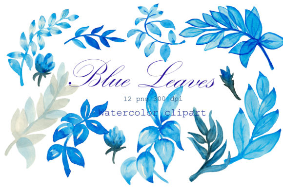 Watercolor Blue Flowers: Fresh Illustrations for Brands