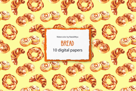 Watercolor Bread Pack: Fresh Illustrations for Blogs