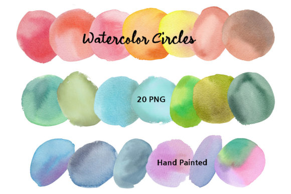 Watercolor Circle Clipart for Blog Illustrations
