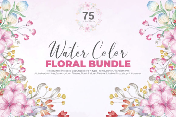 Watercolor Flower Big Clipart Bundle Review