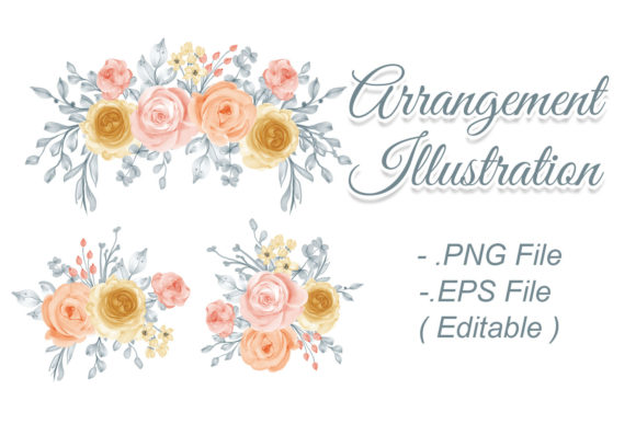 Watercolor Set of Flower Arrangement Illustrations Review
