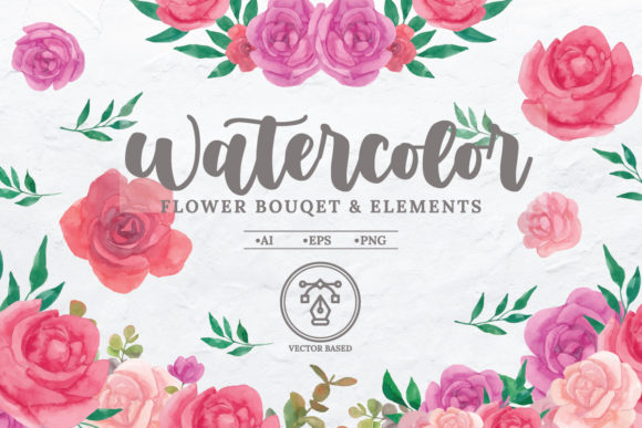 Watercolor Vector Flower Elements & Illustrations Review